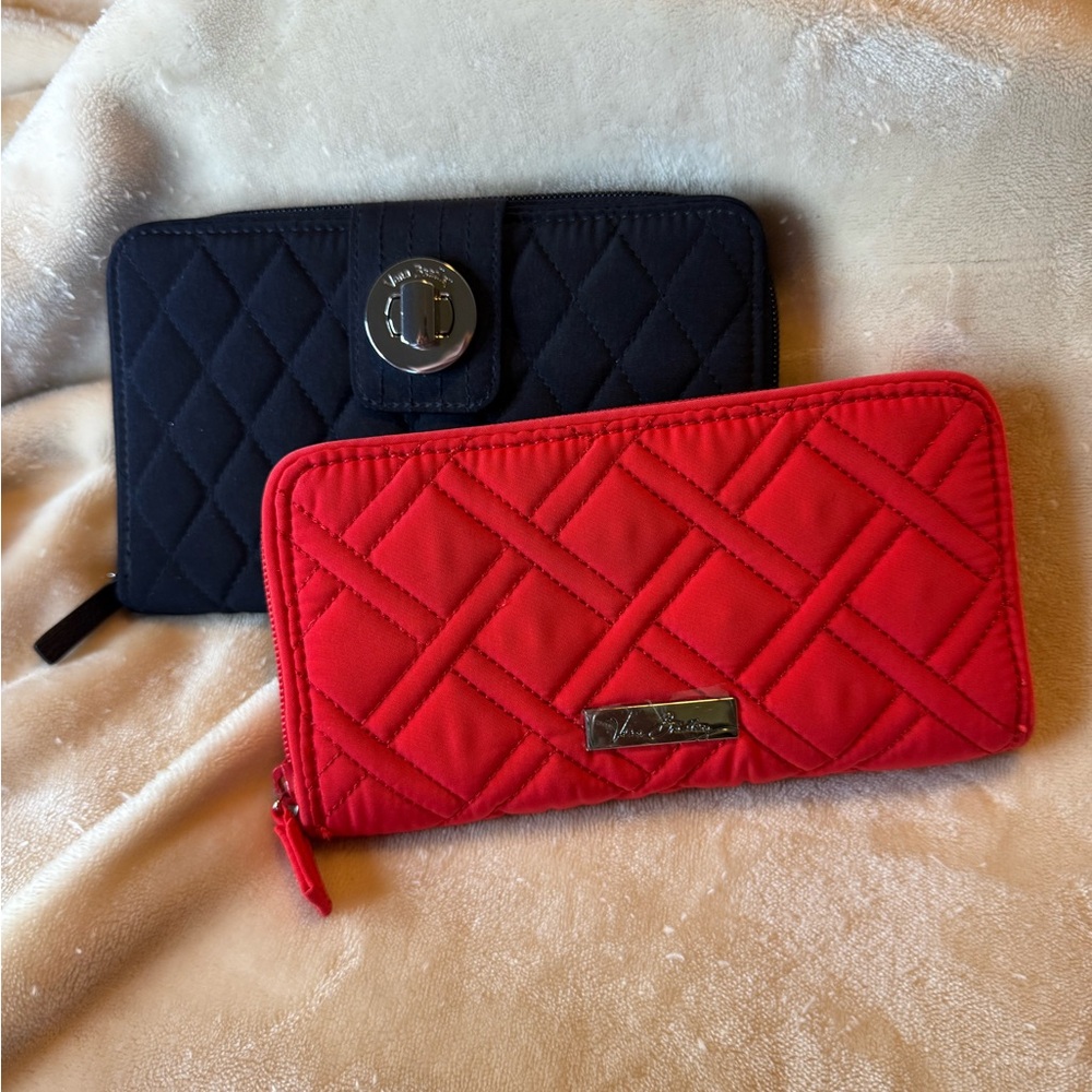 Vera Bradley Red and Blue Quilted Wallets